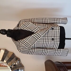 Chic Houndstooth Moto Blazer Liz Claiborne